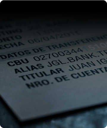 Cuentas bancarias para transferencias